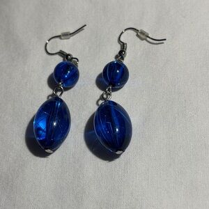 Cobalt Blue Drop Earrings - Women’s Jewelry